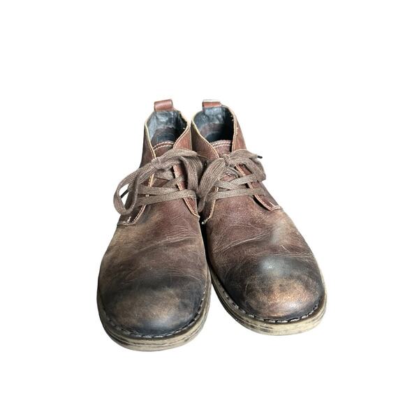 GBX Men's Brown Leather Lace-Up Ankle Chukka Boots Size 11 - Picture 3 of 11